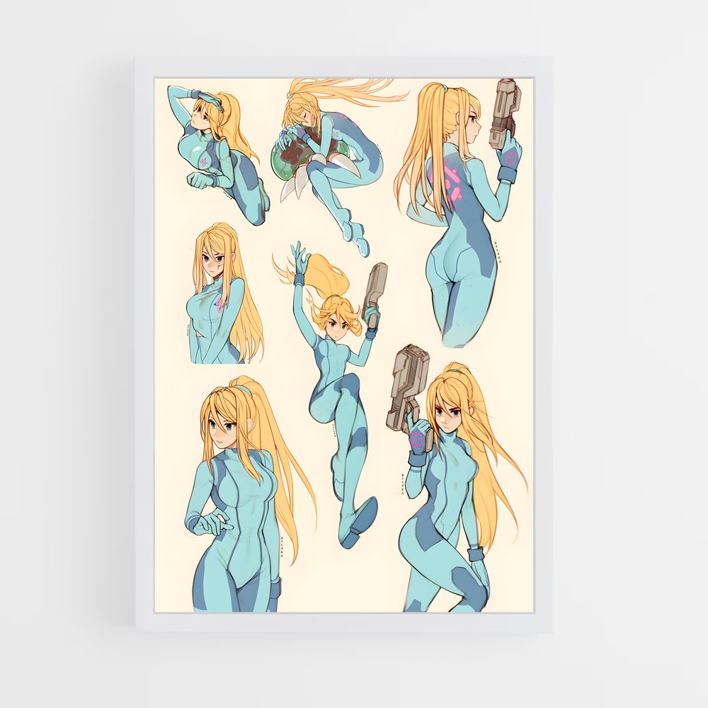Poster Samus et l'Univers Anime – affiche Metroid (vue 3)